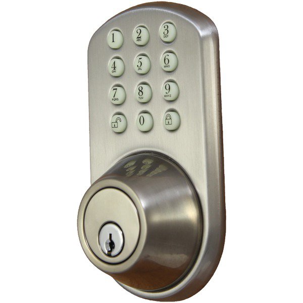 MORNING INDUSTRY INC HKK-01SN Touchpad Electronic Doorknob， Satin