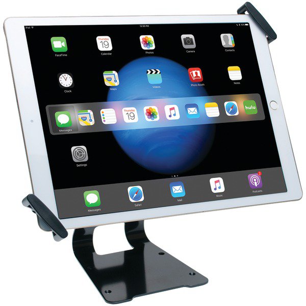 CTA PAD-ATGSL iPad Pro(TM)/Tablet Adjustable Antitheft Security Grip Stand (Silver)
