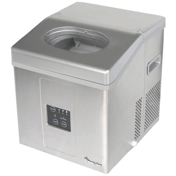 MAGIC CHEF MCIM30SST 30lbCapacity Stainless Steel Portable Ice Maker