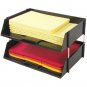 DEFLECTO 582704 Industrial Tray(TM) Side-Load Stacking Trays with Risers, 2 pk