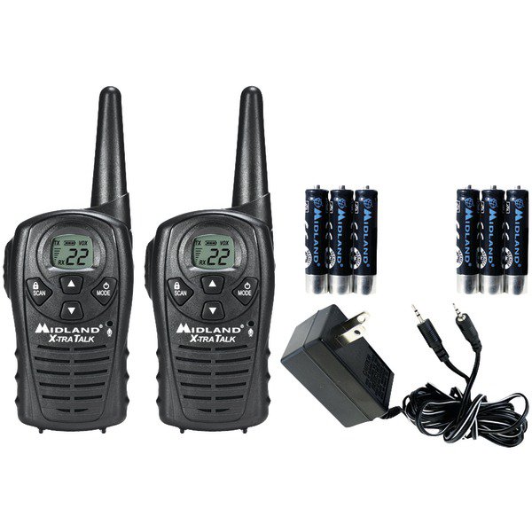 MIDLAND LXT118VP 18-Mile GMRS Radio Pair Value Pack with Charger ...