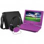 EMATIC EPD909PR 9"" Portable DVD Player Bundles (Purple)