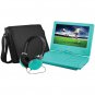 EMATIC EPD909TL 9"" Portable DVD Player Bundles (Teal)