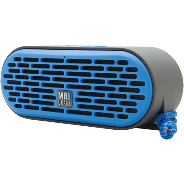 MB Quart QUB3.10201 Dual-Driver Bluetooth(R) Speaker with Passive Radiator (Gray Body & Blue Grille)