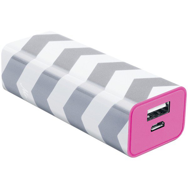 THE MACBETH COLLECTION MB-PB222-RCS 2,200mAh Power Bank (Rugby Chevron Silver)