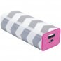THE MACBETH COLLECTION MB-PB222-RCS 2,200mAh Power Bank (Rugby Chevron Silver)