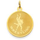 Wrestling Man Charm With 18K Gold Plating