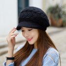 Elegant Women's Winter & Fall Knitted Beanie Hat (Black Only)