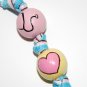 Nurse Appreciation Handpainted Keychain on Pink & Blue Grosgrain Ribbon