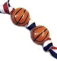 Handpainted Sporty Basketball Keychain