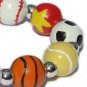 Sports Fanatic Handpainted Stretch Bracelet