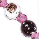 Handpainted Adorable Yorkie Puppy Dog Keychain