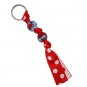 Handpainted Adorable Red & Blue Crab Keychain
