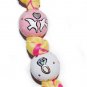 Wedding Day Bride Engagement Handpainted Keychain - Yellow