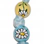 Cheerful Handpainted Daisy Flower Keychain