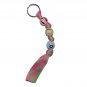 Personalized Children Faces - 3 Bead Handpainted Grosgrain Ribbon Keychain-Special Order