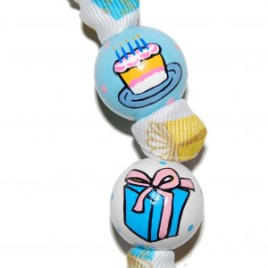 Birthday Celebration Handpainted Keychain