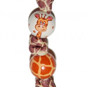 Handpainted Adorable Giraffe Print Keychain