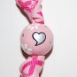 Peace , Love, Cancer Awareness Handpainted Keychain Clip
