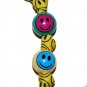 Colorful Yellow Smiley Face Handpainted Keychain