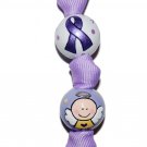 Cancer Awareness Handpainted Keychain