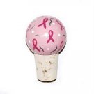 Hand-Painted Pink Ribbon Cancer Awareness Wine Stopper
