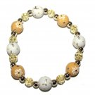 *New*- Hand-Painted Pediatric Cancer Awareness Adult Stretch Bracelet