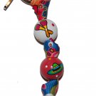 Fiesta Party Hand Painted Keychain (flower ribbon)