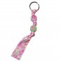 Pink Girly Flowers Hand Painted Keychain