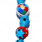 Handpainted Autism Awareness Heart Keychain