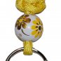 Hand-Painted Angel Pediatric Cancer Awareness Ribbon Paracord Keychain