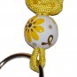 Hand-Painted Pediatric Cancer Awareness Flower Paracord Keychain