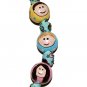 Personalized Children Faces - 3 Bead Handpainted Grosgrain Ribbon Keychain-Special Order