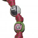 Handpainted Computer Savvy Teacher Keychain