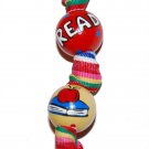 Handpainted Reading is Fun Teacher Librarian Keychain