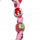 Handpainted Trendy Pencil Teacher Gift Grosgrain Ribbon Keychain