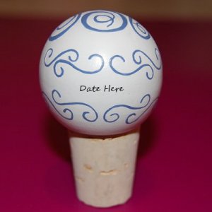Handpainted Wedding Party Favor Wine Stopper