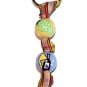 Handpainted Wine Lovers Gift Grosgrain Ribbon Keychain