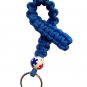 Hand-Painted Autism Awareness Puzzle Paracord Keychain