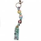 Personalized Children Faces - 3 Bead Handpainted Grosgrain Ribbon Keychain-Special Order