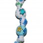 Handpainted Aloha! Hawaiian Flowers & Turtle Grosgrain Ribbon Keychain