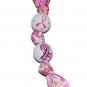 Handpainted Pink Fight Like A Girl Boxing Cancer Awareness Keychain