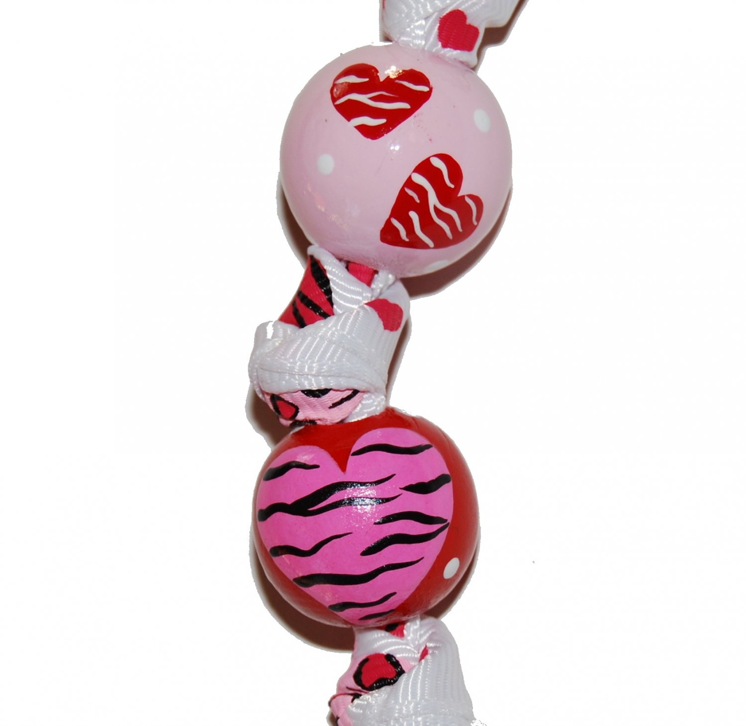 All My Love Heart Handpainted Grosgrain Ribbon Keychain