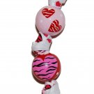 All My Love Heart Handpainted Grosgrain Ribbon Keychain