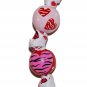 All My Love Heart Handpainted Grosgrain Ribbon Keychain