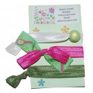 Handpainted Tennis Foldover Elastic FOE Hair Tie Bracelets - Set of 3