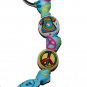 Handpainted Groovy Tie-Dye Peace Sign Keychain
