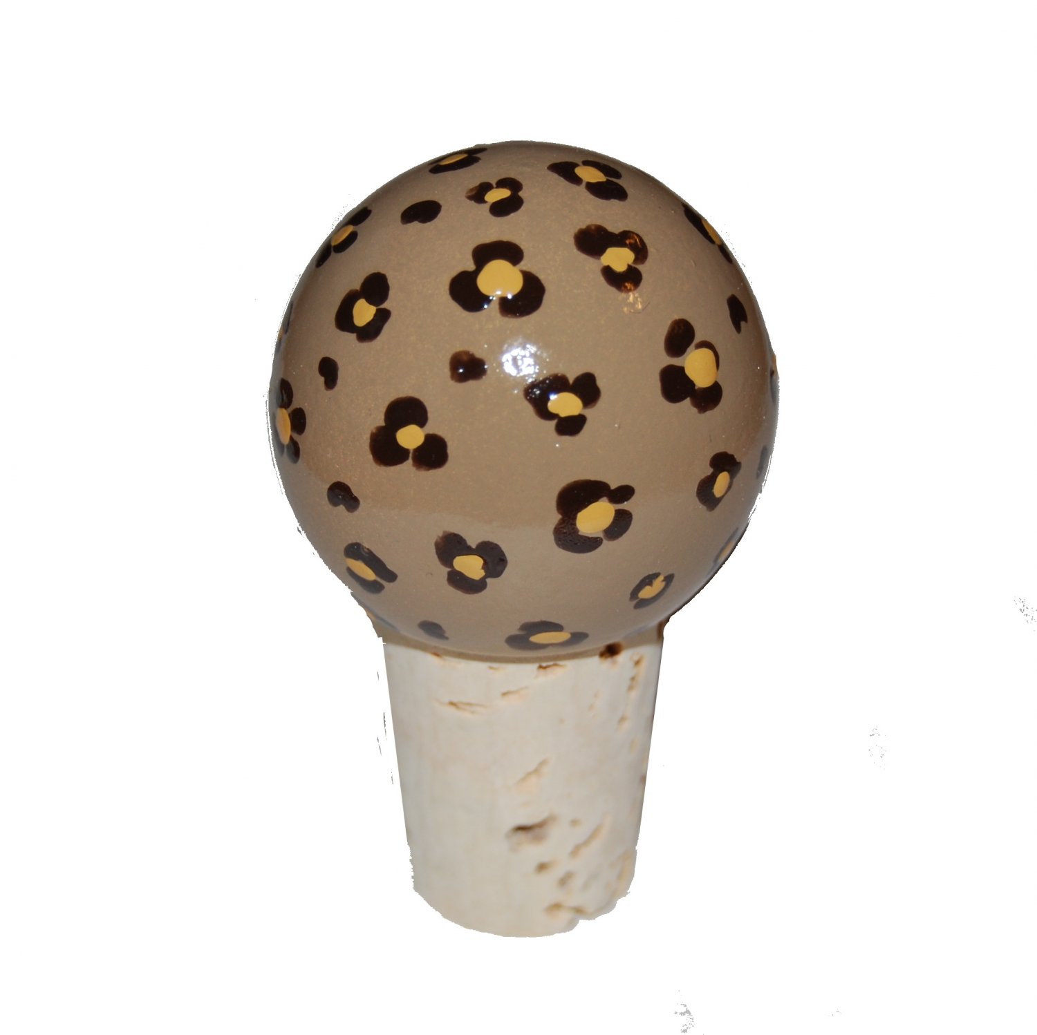 Handpainted Leopard Wine Stopper