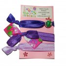 Handpainted Princess & the Frog Prints Foldover Elastic FOE Hair Tie Bracelets - Set of 3