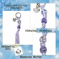 Handpainted "Memories Matter" Alzheimer Awareness Forget Me Not Keychain